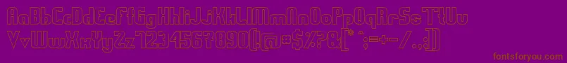 Swedfsso ffy-Schriftart – Braune Schriften auf violettem Hintergrund