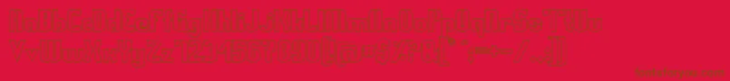 Swedfsso ffy Font – Brown Fonts on Red Background
