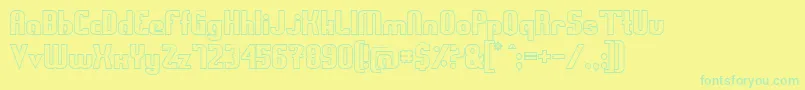 Swedfsso ffy-fontti – vihreät fontit keltaisella taustalla