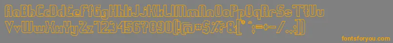 Swedfsso ffy Font – Orange Fonts on Gray Background