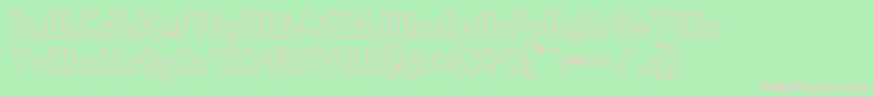 Swedfsso ffy Font – Pink Fonts on Green Background