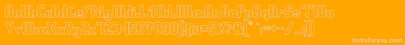 Swedfsso ffy-Schriftart – Rosa Schriften auf orangefarbenem Hintergrund