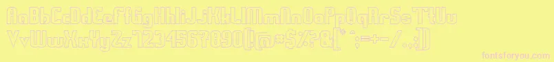 Swedfsso ffy Font – Pink Fonts on Yellow Background