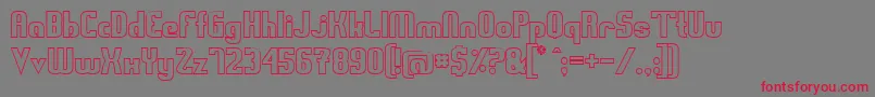 Swedfsso ffy Font – Red Fonts on Gray Background