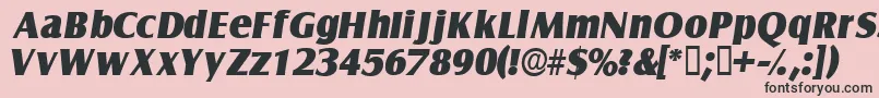NautodisplaysskItalic Font – Black Fonts on Pink Background