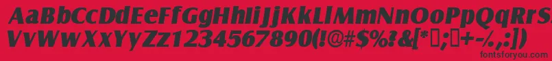 NautodisplaysskItalic Font – Black Fonts on Red Background