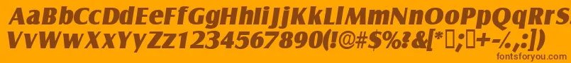 NautodisplaysskItalic Font – Brown Fonts on Orange Background