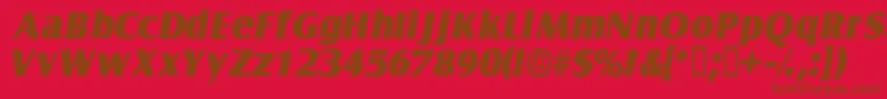 NautodisplaysskItalic Font – Brown Fonts on Red Background