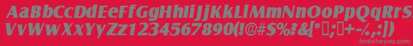 NautodisplaysskItalic Font – Gray Fonts on Red Background