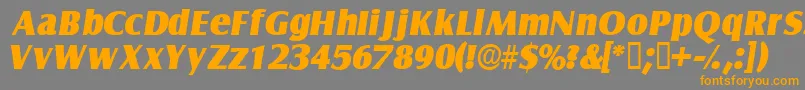 NautodisplaysskItalic Font – Orange Fonts on Gray Background