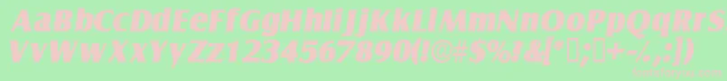 NautodisplaysskItalic Font – Pink Fonts on Green Background