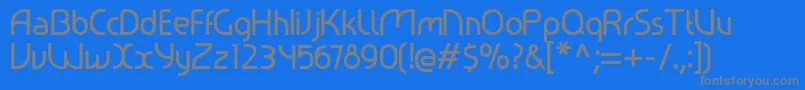 Ralev001 Font – Gray Fonts on Blue Background