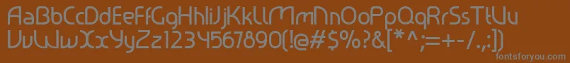 フォントRalev001 – 茶色の背景に灰色の文字