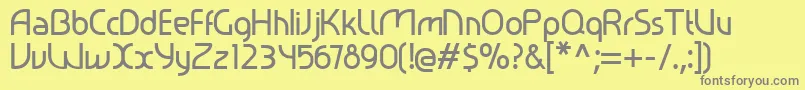 Ralev001 Font – Gray Fonts on Yellow Background