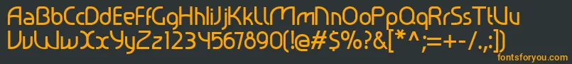 Ralev001 Font – Orange Fonts on Black Background