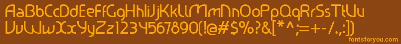 Ralev001-Schriftart – Orangefarbene Schriften auf braunem Hintergrund
