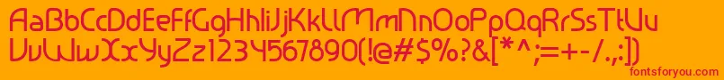 Ralev001 Font – Red Fonts on Orange Background