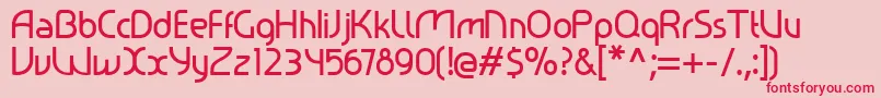 Ralev001 Font – Red Fonts on Pink Background