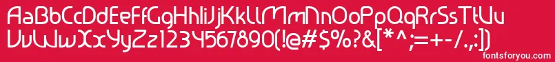 Ralev001 Font – White Fonts on Red Background