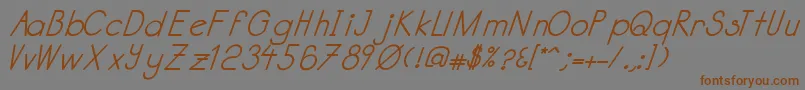 Katabidalanitalicbold Font – Brown Fonts on Gray Background