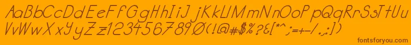 Шрифт Katabidalanitalicbold – коричневые шрифты на оранжевом фоне