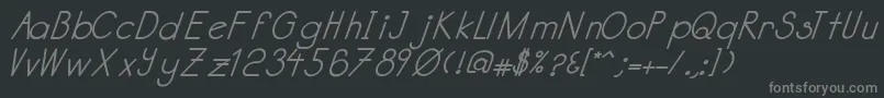 Katabidalanitalicbold Font – Gray Fonts on Black Background