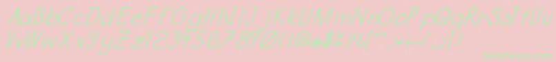 Katabidalanitalicbold Font – Green Fonts on Pink Background