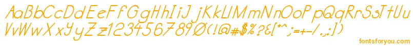 Police Katabidalanitalicbold – polices orange sur fond blanc