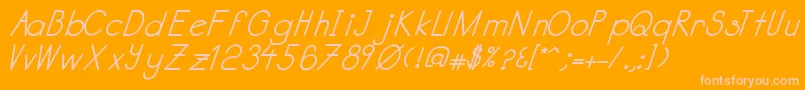 Шрифт Katabidalanitalicbold – розовые шрифты на оранжевом фоне