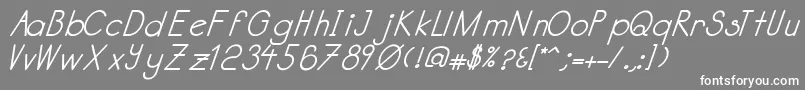 Katabidalanitalicbold Font – White Fonts on Gray Background