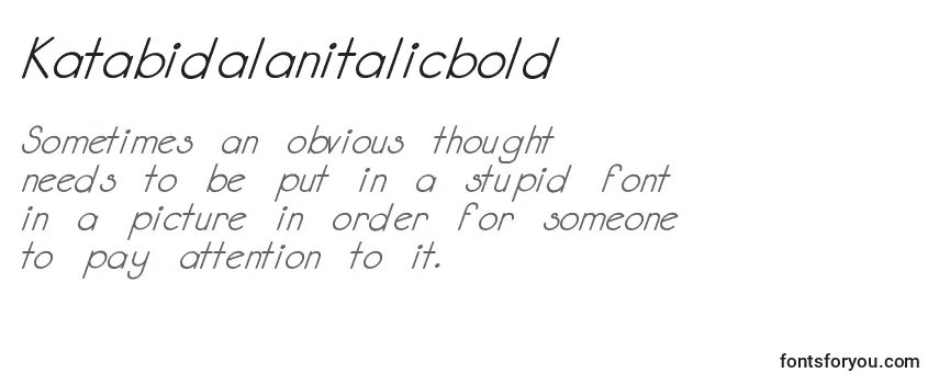 Review of the Katabidalanitalicbold Font