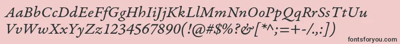 GaramondpremrproItcapt Font – Black Fonts on Pink Background