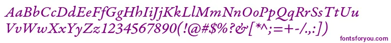 GaramondpremrproItcapt Font – Purple Fonts on White Background