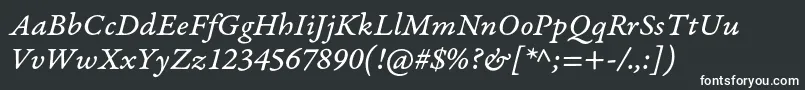GaramondpremrproItcapt Font – White Fonts on Black Background
