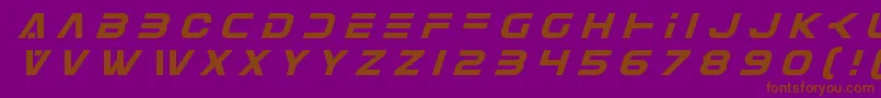 Eurofightertitleital Font – Brown Fonts on Purple Background