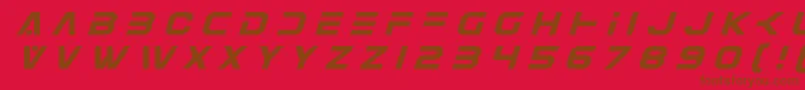 Eurofightertitleital-Schriftart – Braune Schriften auf rotem Hintergrund
