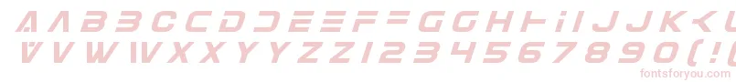 Eurofightertitleital-Schriftart – Rosa Schriften auf weißem Hintergrund