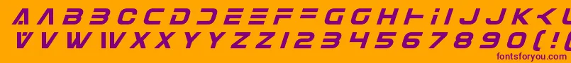 Eurofightertitleital Font – Purple Fonts on Orange Background