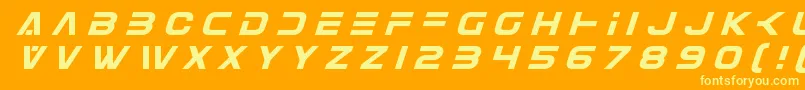 Eurofightertitleital Font – Yellow Fonts on Orange Background