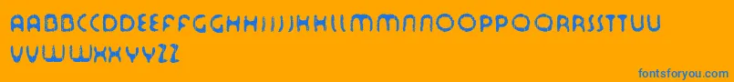 Tourdfnt Font – Blue Fonts on Orange Background