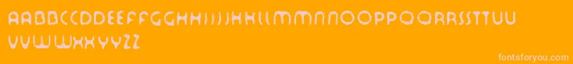 Шрифт Tourdfnt – розовые шрифты на оранжевом фоне