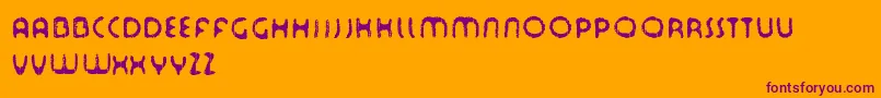 Tourdfnt Font – Purple Fonts on Orange Background