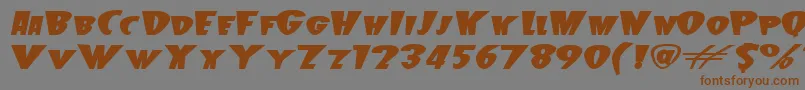 Beetle Font – Brown Fonts on Gray Background