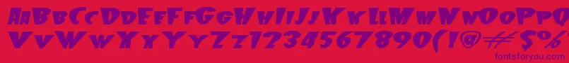 Beetle Font – Purple Fonts on Red Background