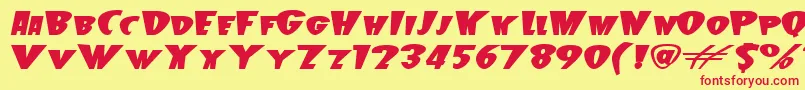 Beetle Font – Red Fonts on Yellow Background