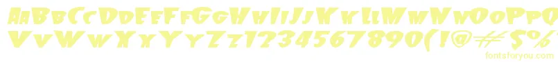 Beetle Font – Yellow Fonts on White Background