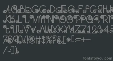 Skinnynavigator font – Gray Fonts On Black Background