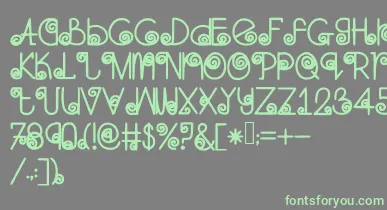 Skinnynavigator font – Green Fonts On Gray Background