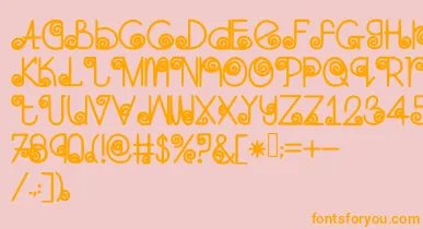 Skinnynavigator font – Orange Fonts On Pink Background