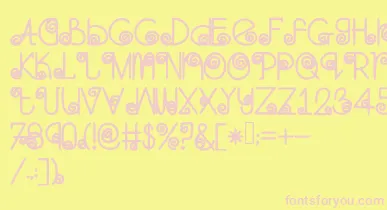Skinnynavigator font – Pink Fonts On Yellow Background